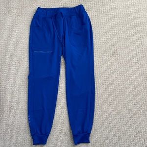 HeartSoul Galaxy Blue Tapered Leg Jogger Scrub Pants